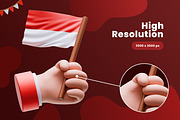 Indonesia Independence Day 3D Icons, an Object 3D Model by Azam Creative (Thumbnail 3 of 5)