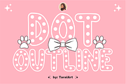 Dot Outline - Cute Polka Dot Font, a Sans Serif Font by KiddoGlyphs Studio (Thumbnail 1 of 5)