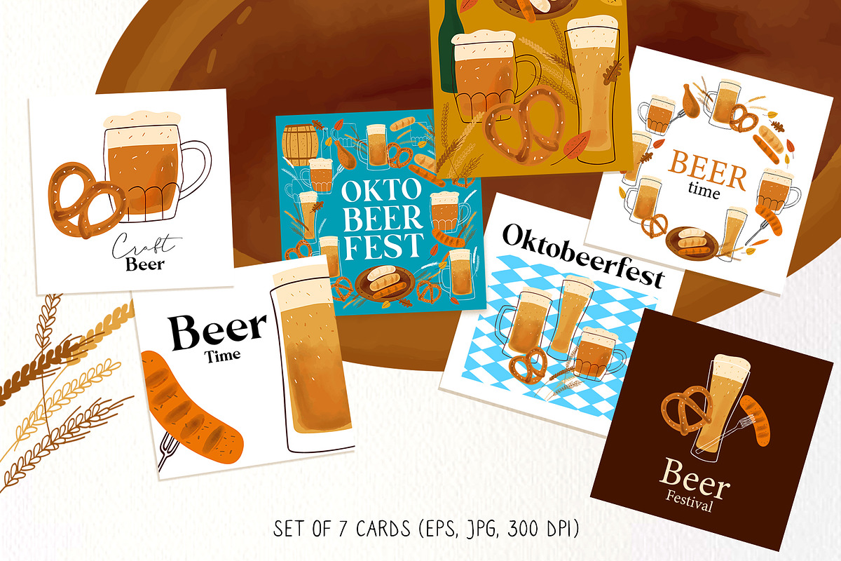 Beer Festival Clipart collection, a Food Illustration by ViktoriaLapshyna (Photo 5 of 6)