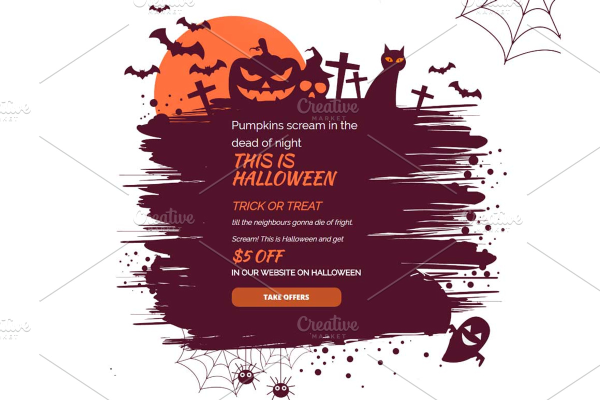 This is Halloween Email Template, an Email Template by Khryna Designs (Photo 2 of 2)