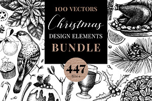 Christmas Elements. Winter Bundle