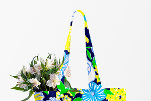 Preppy Blue And Yellow Floral Print