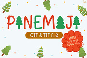 Pinemoji | playful handwritten font, a Handwritten Font by LivelyAutumn11.11 (Thumbnail 1 of 5)