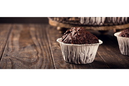 Tasty chocolate banana muffins, a Food & Drink Photo by Iryna Melnyk Photography