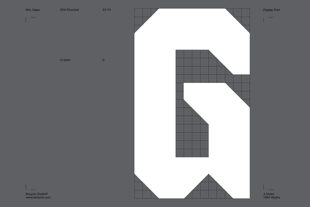 Gaiax - Futuristic Font, a Sans Serif Font by Enxyclo Studio (Photo 3 of 11)