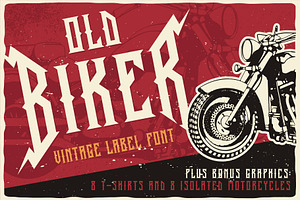 Old Biker Label Font Bonus