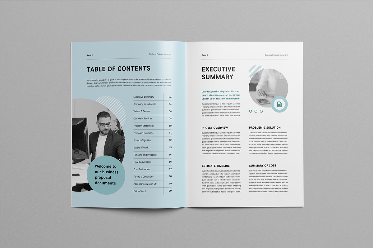 Business Proposal Template, a Brochure Template by Leaflove (Photo 2 of 10)