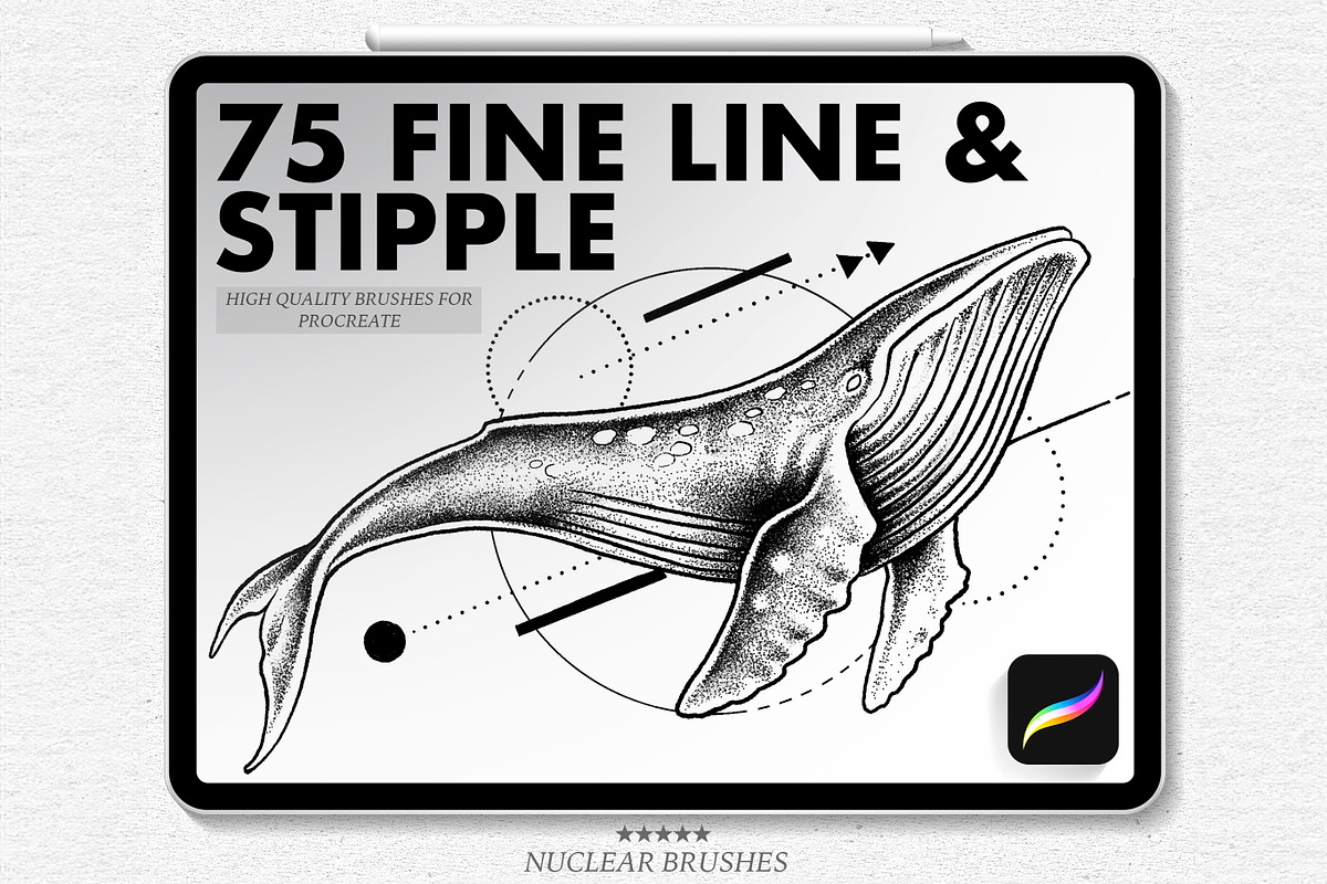 Stipple Brushes For Procreate, a Brush Add-On by Nuclear Brushes (Photo 1 of 10)