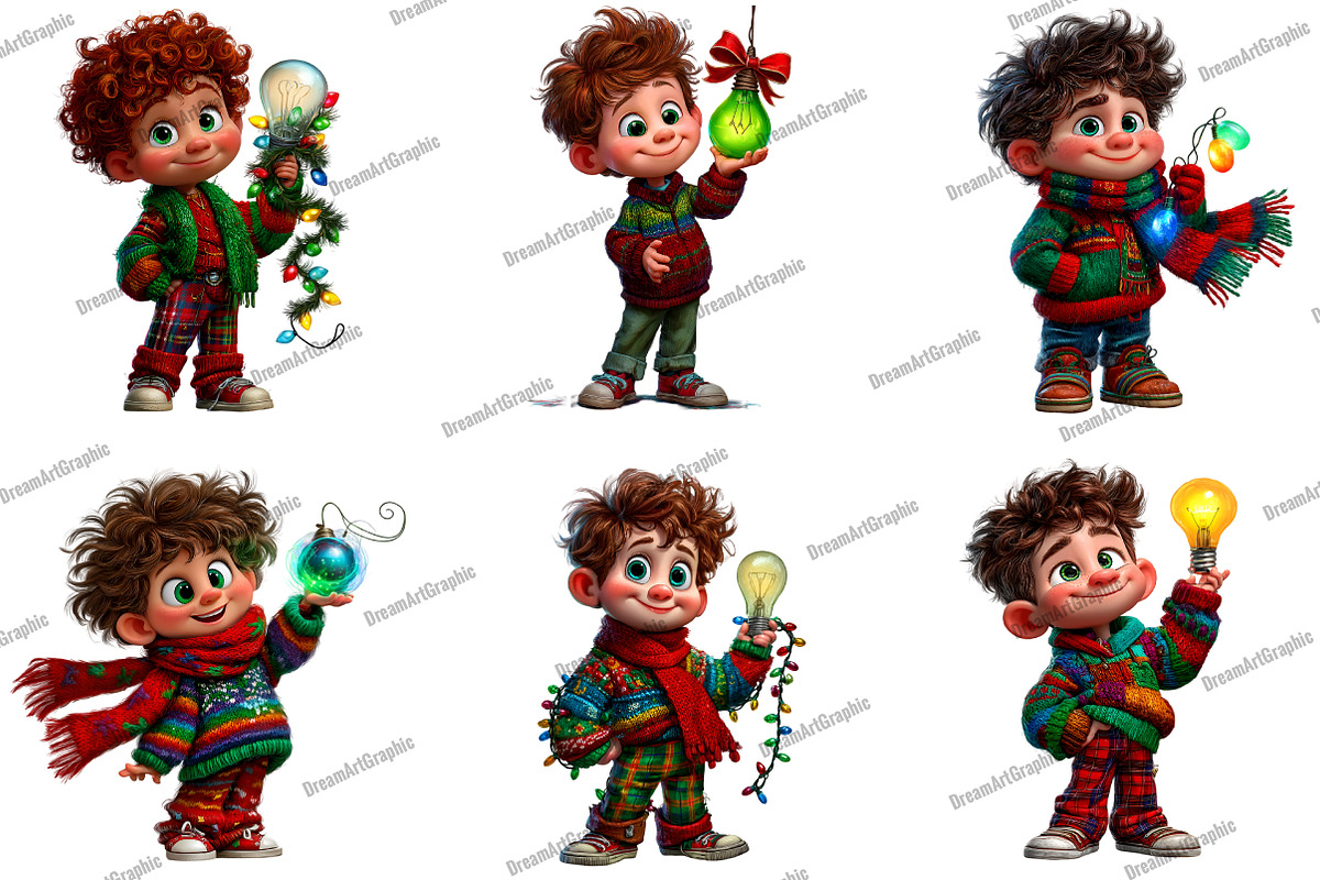 Watercolor Whimsical Christmas, an Illustration by DreamArtGraphic (Photo 2 of 5)