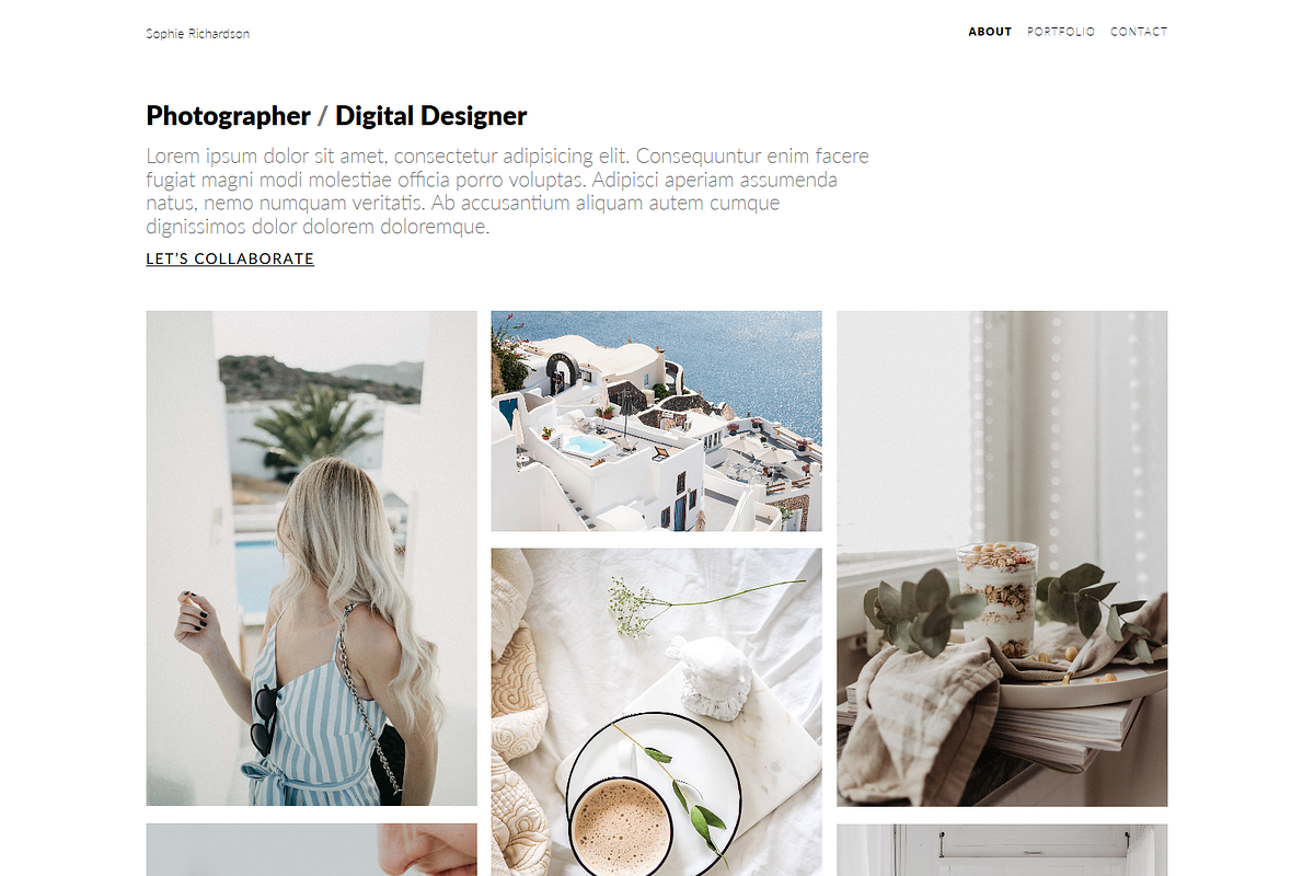 Sophie - Minimal Portfolio Theme, a HTML Template by AntonyChernianu (Photo 4 of 4)
