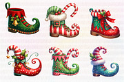 Christmas Elf Shoes Clipart, an Illustration by CreationArt (Thumbnail 5 of 5)
