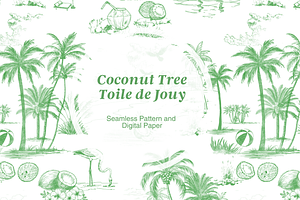 Coconut Tree Toile De Jouy