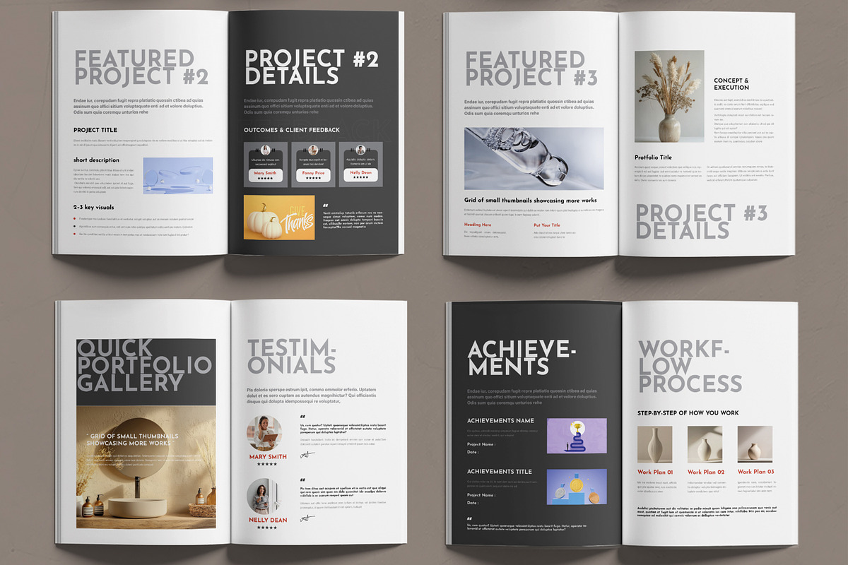 Professional Creative Portfolio Book preview 3