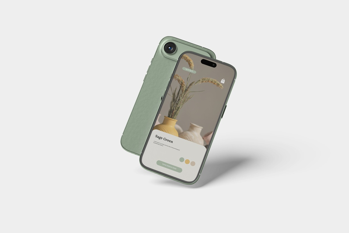 iPhone 17 Air Mockup, an iPhone Mockup by Akaimockup (Photo 2 of 5)