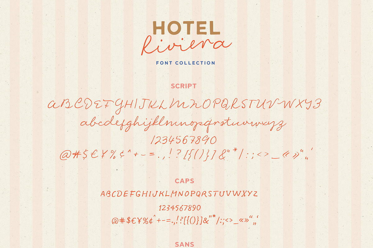 Hotel Riviera | Font collection, a Handwritten Font by AngelinaKovel (Photo 16 of 16)