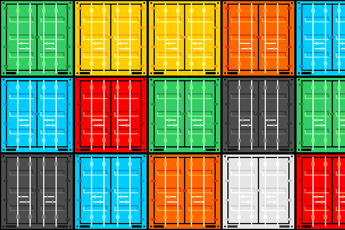 Cargo container + pattern, a Graphic by Volyk (Photo 2 of 6)