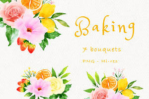 Baking Vintage Kitchen Clipart