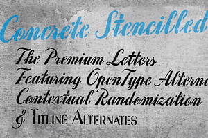 Concrete Stencil, a Script Font by Dharma Type