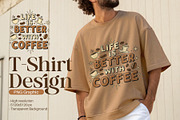Coffee Typography T-shirt Design PNG, an Illustration by zahidhossainalif (Thumbnail 1 of 5)