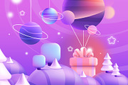Intergalactic 3D Christmas, a Decorative Illustration by Polar Vectors (Thumbnail 14 of 14)