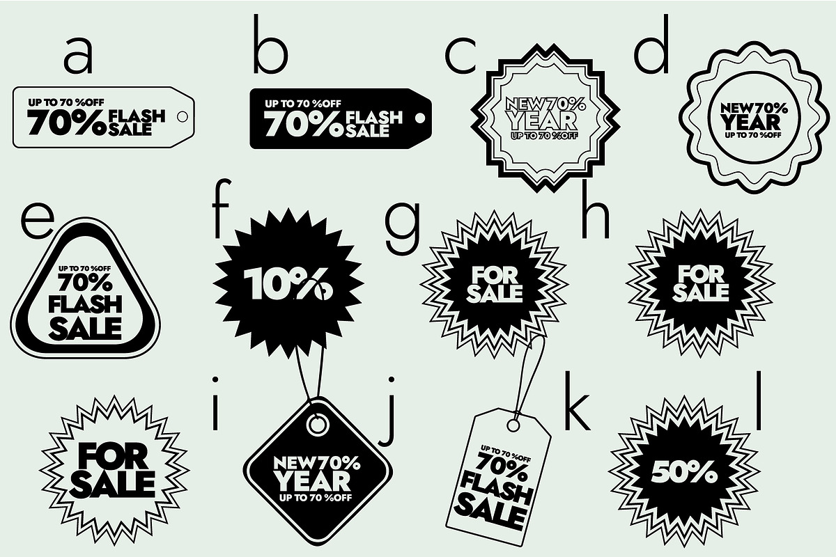 Sales Special Offers Dingbats Font, a Symbol Font by Minimalartstudio (Photo 7 of 7)