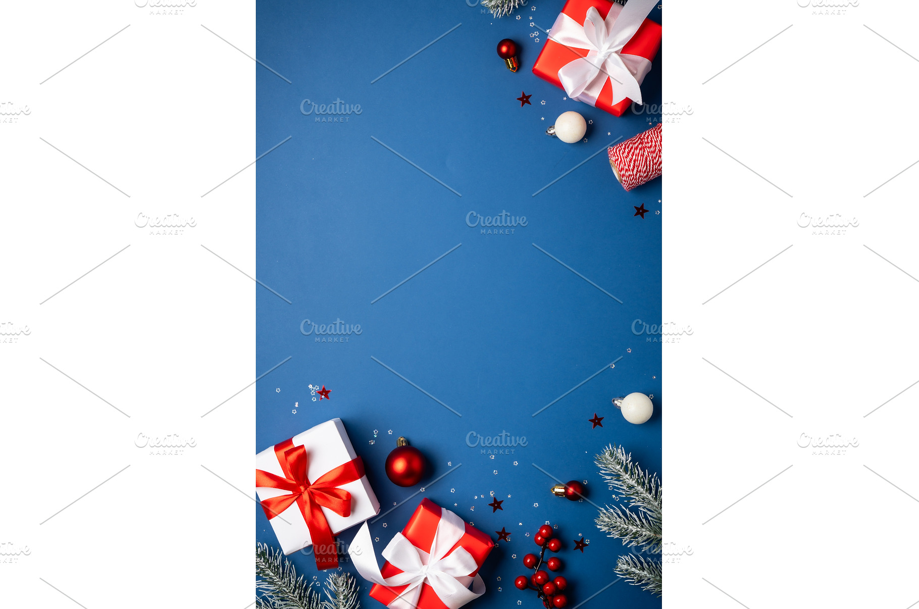 Red and white Christmas decorations, a Holiday Photo by Nadia-nb
