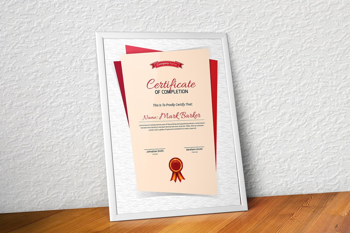 Certificate Word | PSD | AI, a Stationery Template by Curve Design (Photo 1 of 3)