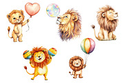 Adorable Lion Clipart Bundle, an Illustration by Pixels.Craft (Thumbnail 6 of 7)
