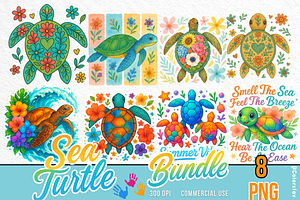 Sea Turtle Bundle Tropical Summer