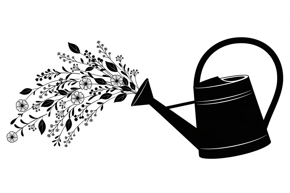 Floral Watering Can Design Bundle, an Illustration by Gaye Art (Photo 18 of 31)