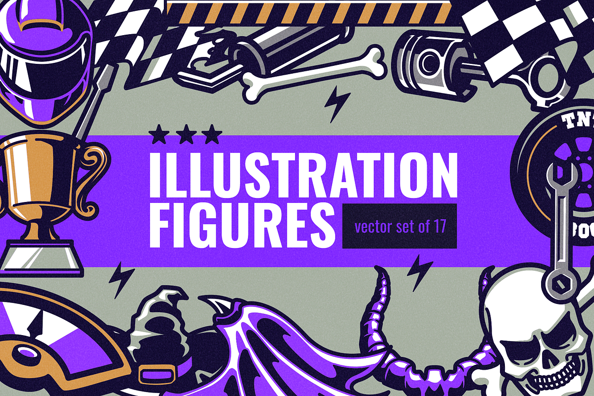 Race Illustration Figures Pack, a Branding & Logo Template by Creathift (Photo 1 of 5)