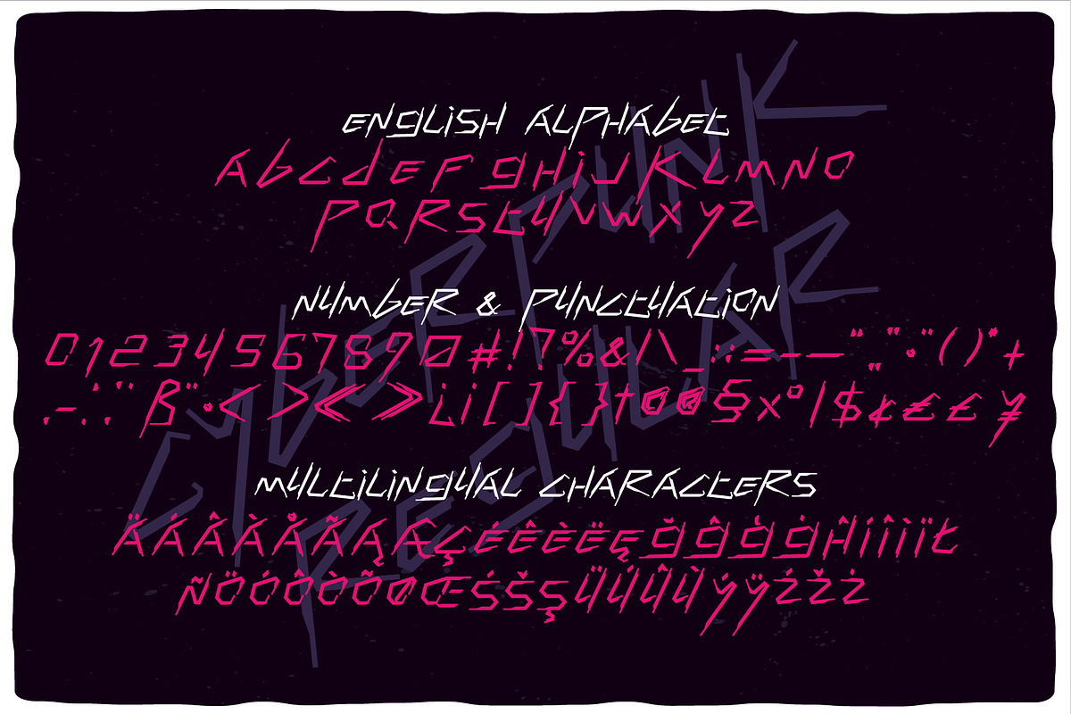 Cyberpunk Font Duo, a Symbol Font by VozzyStock (Photo 2 of 9)