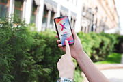 iPhone X in Hands City PSD Mockups, a Product Mockup by Hi, Mock-Up! (Thumbnail 4 of 17)
