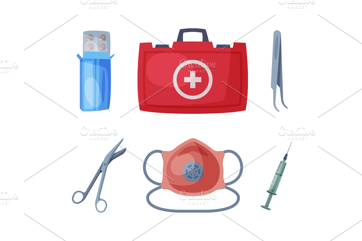Medical Care and Treatment with, an Object Illustration by TopVectors