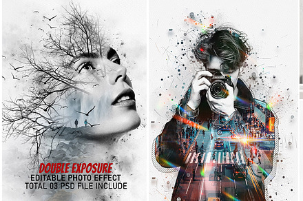 Editable Double Exposure Effect, an Action Add-On by MRI STUDIO