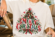 Merry Christmas Tree Red Bow PNG, a Seasonal Illustration by Creative Art (Thumbnail 2 of 3)
