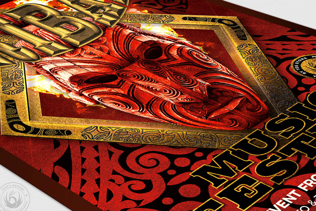 Tribal Music Festival Flyer Template, a Flyer Template by ThatsDesignArt (Photo 6 of 8)