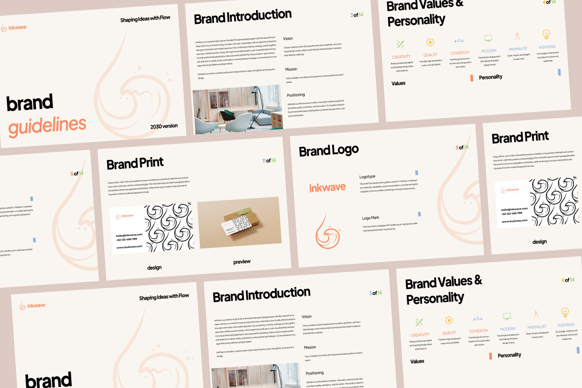 Inkwave Creative Brand Guideline, a Magazine Template by productype1 (Photo 5 of 6)