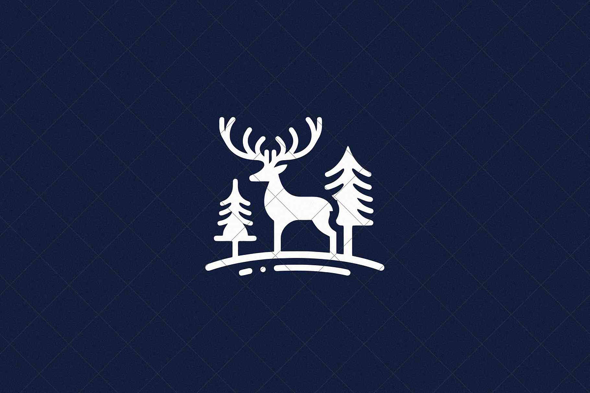 Minimalist Deer Emblem Elk, an Animal Illustration by Vectorium Studio (Photo 4 of 4)