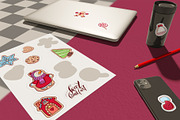 Stickers Mock-Up, a Print Template by Popova_Irina (Thumbnail 2 of 5)