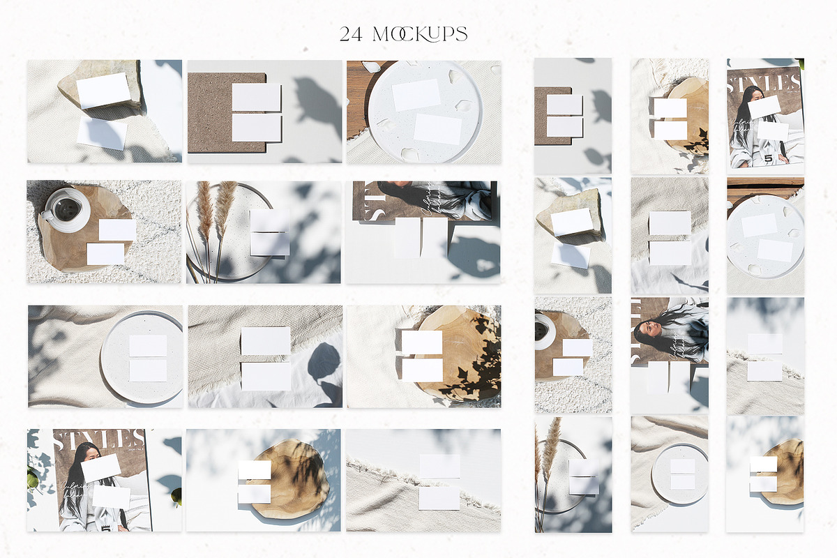 24 Business Card Mockups, a Household Mockup by Michèle Kae (Photo 2 of 7)