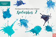 Watercolor Clipart Splashes Bundle, an Illustration by LittleAcornGraphics (Thumbnail 5 of 12)