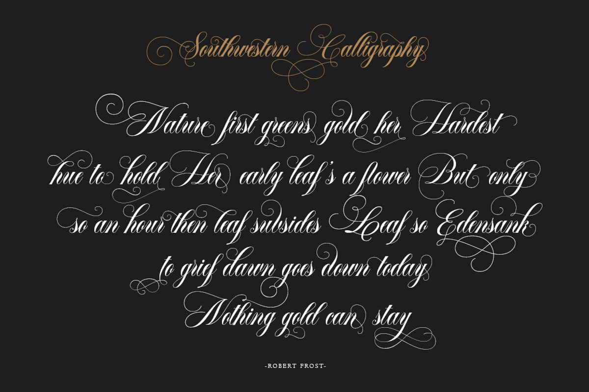 Southwestern Calligraphy, a Script Font by Suza Studio (Photo 3 of 16)
