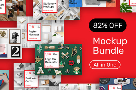 Mockup Bundle - All in One - 82% OFF, an Advertising Mockup by Mr.Mockup™