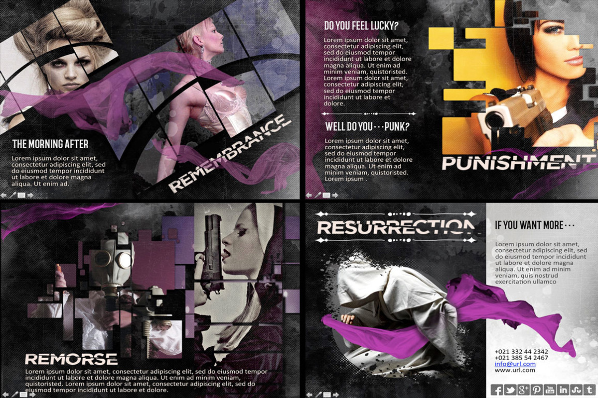 Grunge Dark Presentation Desdemona, a Presentation Template by the little wonder shop (Photo 1 of 15)