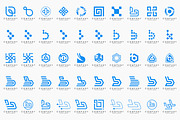 set of letter B logo design vector, a Branding & Logo Template by BARONSTD (Thumbnail 2 of 4)
