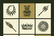 Native American Art Icon Set, a Person Illustration by Creative Stall (Thumbnail 8 of 9)