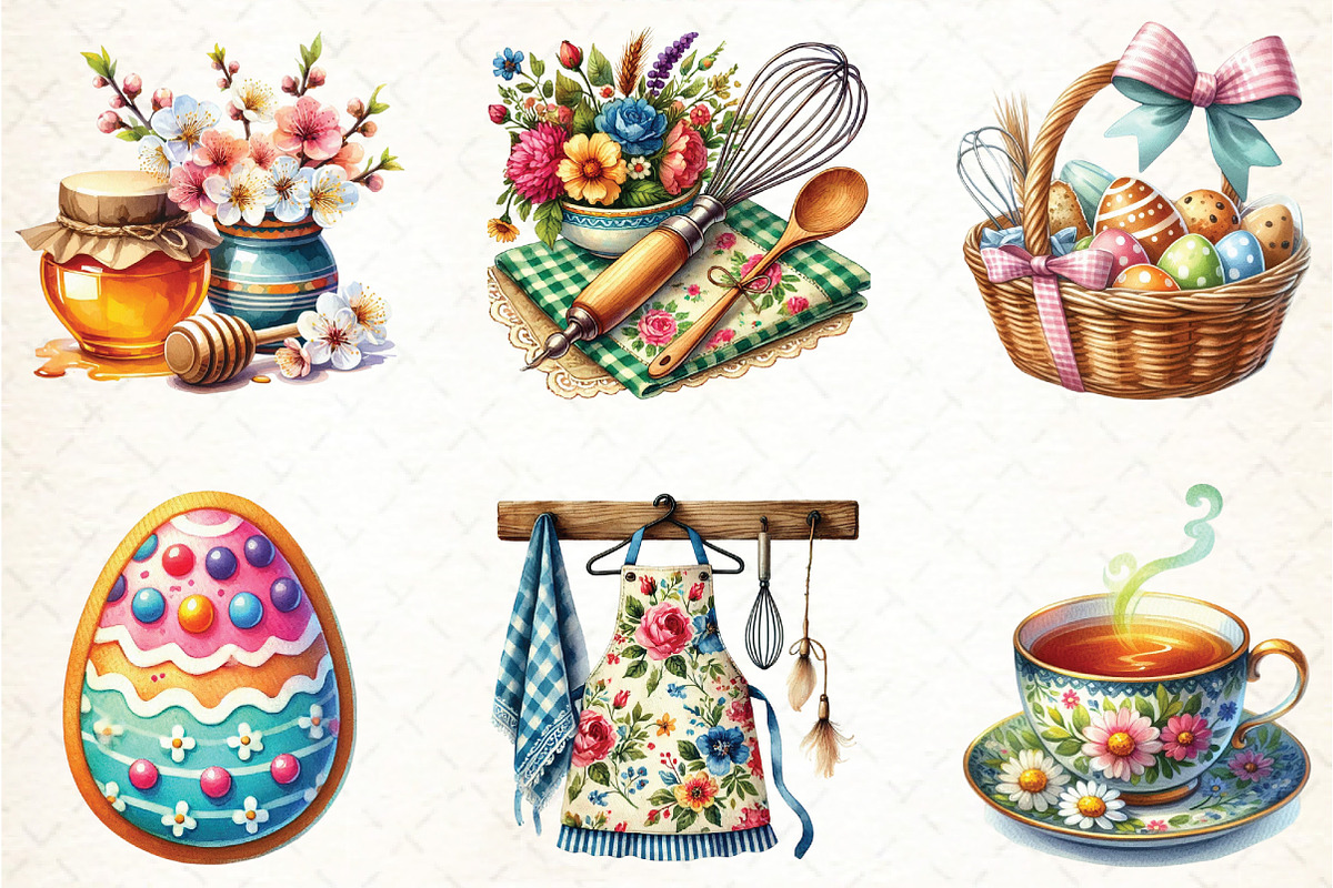 Spring Cooking Sublimation Clipart, an Illustration by DreamCafeArt (Photo 2 of 6)