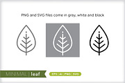 Minimal leaf icons, an Outline Icon by Picture Window (Thumbnail 3 of 5)