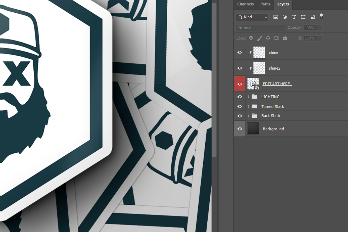 Sticker Pile Mock Up, a Print Template by dedpixel supply co. (Photo 3 of 3)
